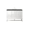 James Martin Vanities Athens 48in Single Vanity, Glossy White w/ 3 CM Charcoal Soapstone Quartz Top E645-V48-GW-3CSP - alternate 1